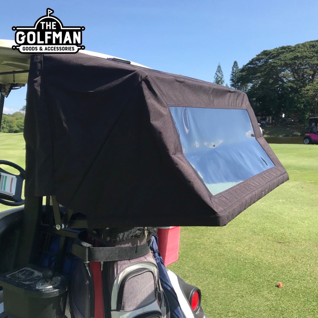 bag boy golf cart rain canopy Retractable Golf Cart Canopy (Black) – The Golfman