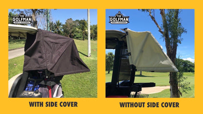 Retractable Golf Cart Canopy (Cream)