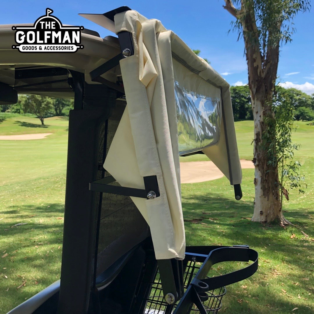 Retractable Golf Cart Canopy (Cream)