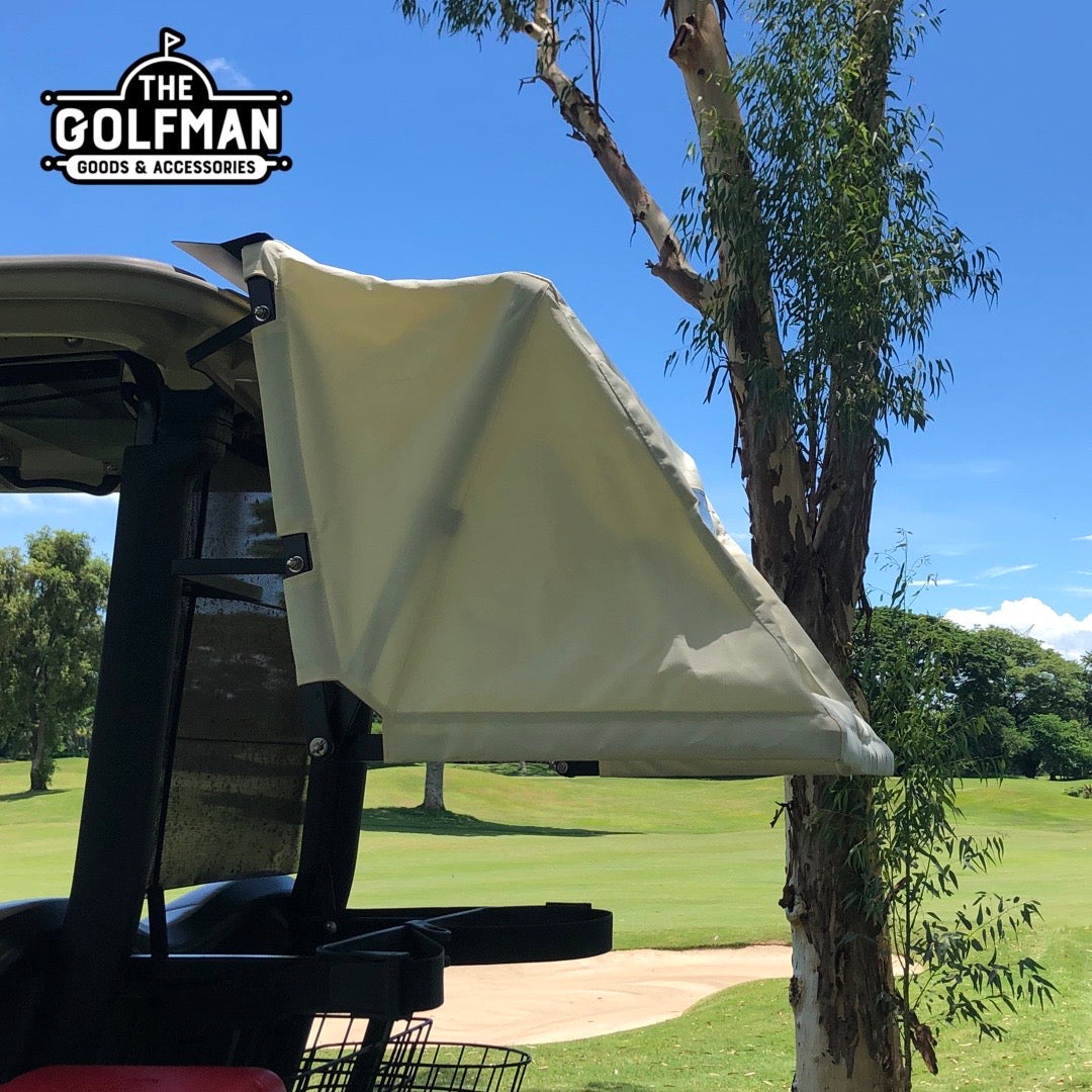 Retractable Golf Cart Canopy (Cream)