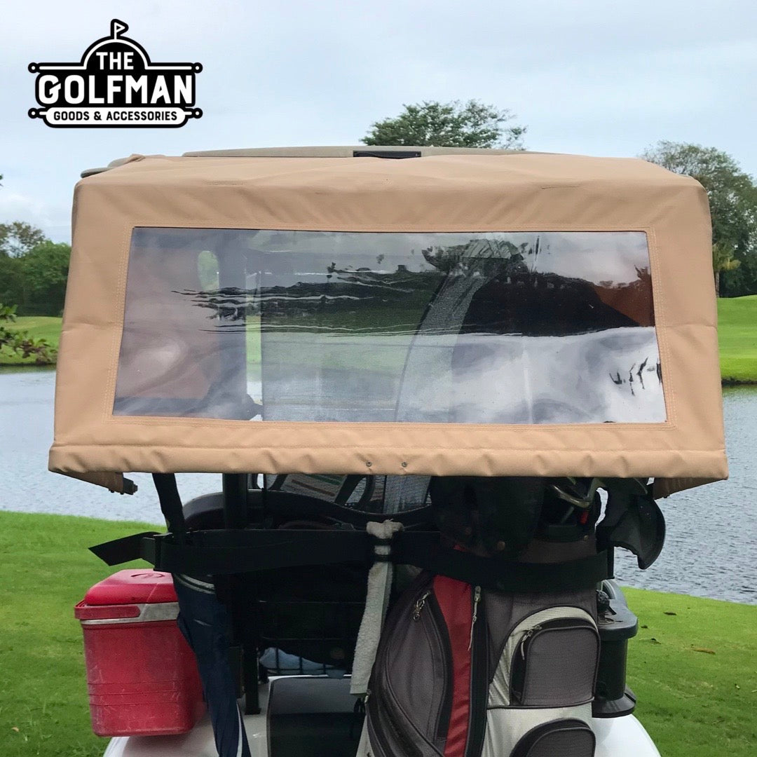 Retractable Golf Cart Canopy (Tan)