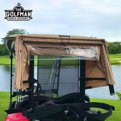 Retractable Golf Cart Canopy (Tan)