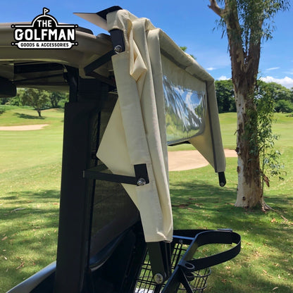 Retractable Golf Cart Canopy (Black)